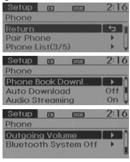 Ustawienia telefonu (model z systemem Bluetooth)