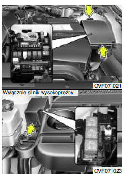 Wymiana bezpiecznika w skrzynce bezpieczników w przedziale silnikowym