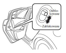 Mazda 6: Blokady Zabezpieczające Tylne Drzwi Przed Otwarciem Przez Dzieci - Zamki Drzwi - Drzwi I Zamki - Przed Rozpoczęciem Jazdy