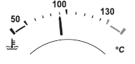 Wskaźnik temperatury płynu chłodzącego silnik (bez wyświetlacza wielofunkcyjnego)