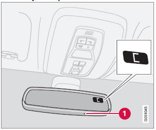 Volvo S40: Wewnętrzne Lusterko Wsteczne Z Kompasem - Szyby, Wewnętrzne I Zewnętrzne Lusterka Wsteczne - Wskaźniki, Przełączniki I Urządzenia Sterujące