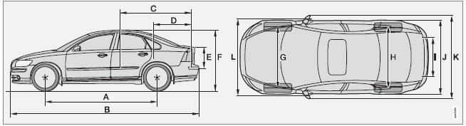 Volvo S40 Wymiary Wymiary i masy Specyfikacje